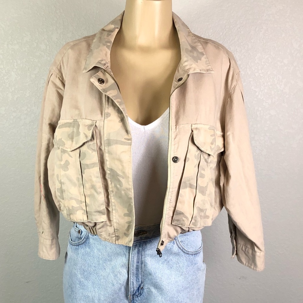 Anthropologie Hei Hei Cropped Camo Jacket - Picture 2 of 10